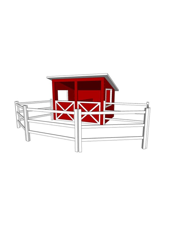 Doll Horse Stable and Fence Plans for American Girl or 18 inch