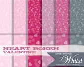 SALE Valentine digital paper pink bokeh heart texture background printables : L0714 v301 Pinks Il_170x135