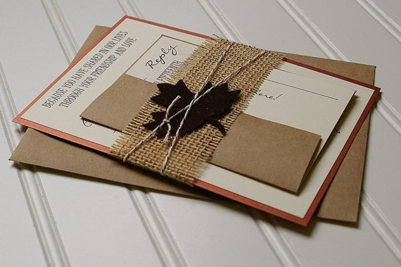 Homemade Wedding Invitations For Fall 9