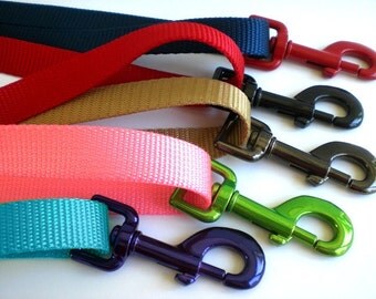 Nylon Dog Leash - Short, Long, Extra Long Dog Leash, Traffic Handle Optional - Custom Size and Color Dog Leash, Training Lead