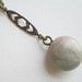 CUSTOM F Lariat Necklace Handmade Beaded Jewelry Rustic Short Boho Cream Mint Green