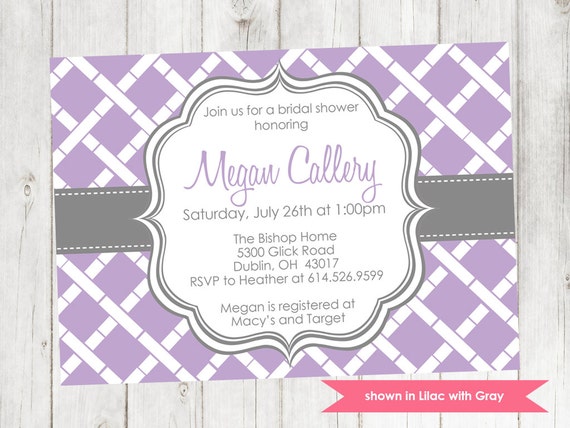 Printable Kitchen Shower Invitation - Shower Themed Bamboo Invite - Colors and Text Customizable Il_570xn
