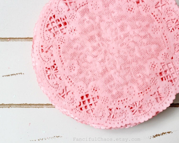 25 Pink Paper Doily Doilies 5 inch by FancifulChaos on Etsy