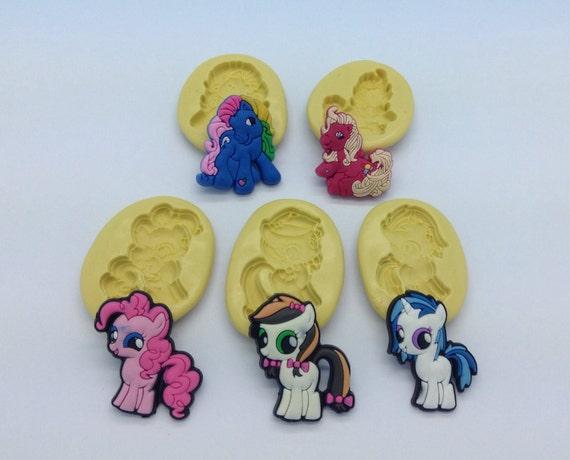 5 Moldes de silicona Mi Pequeño Pony. por Creandoparati en Etsy