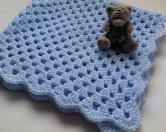 Crochet Baby Blanket, Afghan, Nursery Bedding Christening, Baptism deken, colcha ,coperta, Babydecke, manta, couverture