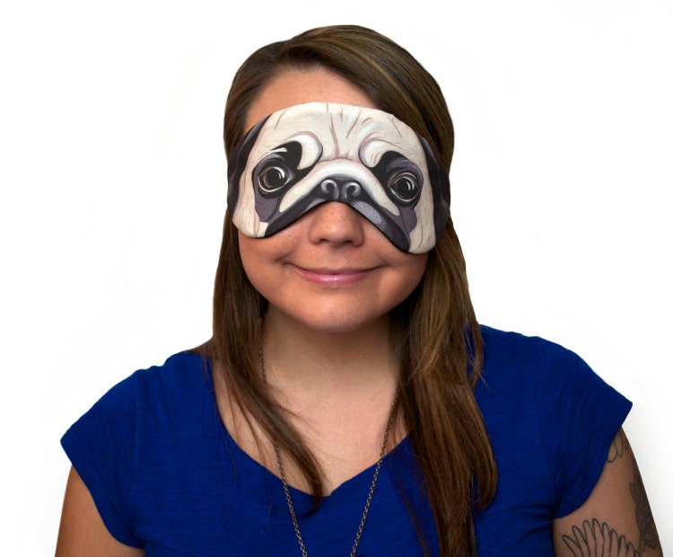 Pug Sleep Mask by appendageaccessories on Etsy