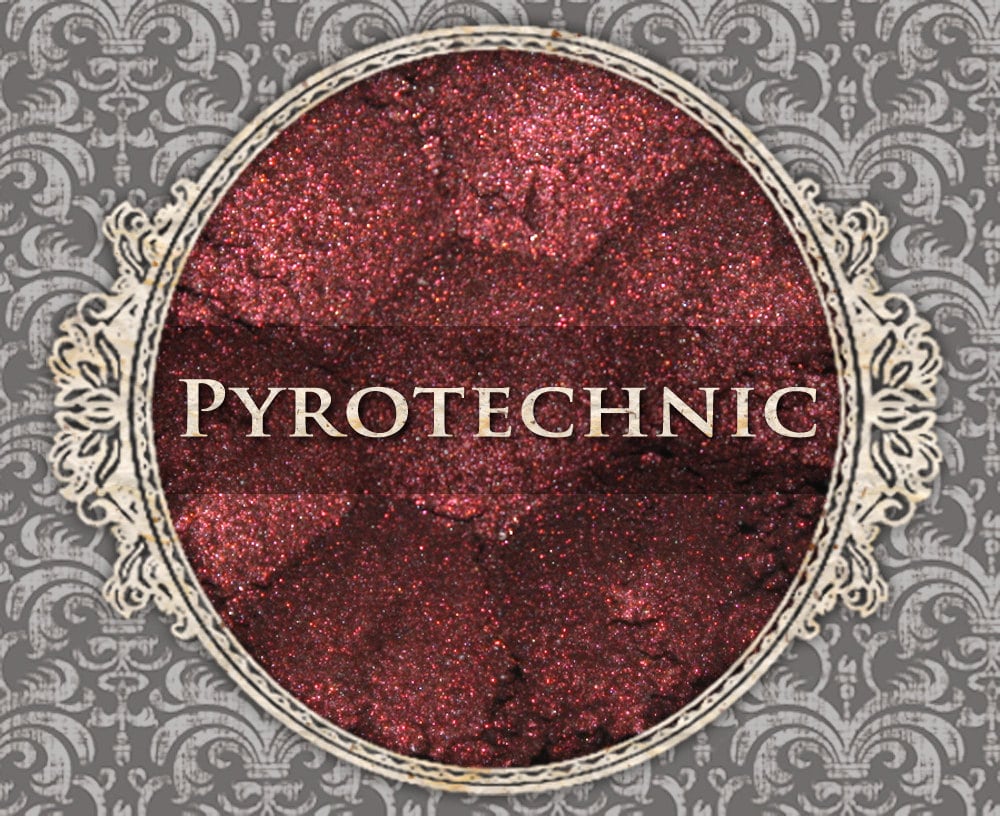 PYROTECHNIC Mineral Eyeshadow: 3g or 5g Sifter Jar, Metallic Maroon Red, VEGAN Cosmetics, Metallic Eye Shadow, Ships in 1-2 Weeks steampunk buy now online