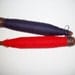 Vintage Thread Bobbins Set of 2 Red Navy Nautical Americana Country