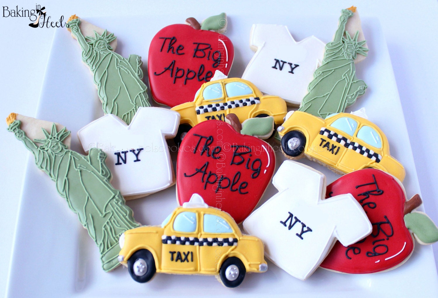 New York Themed Decorated Cookies NYC Cookies I love NY