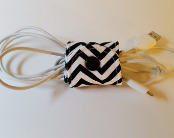 Set of 3 Adjustable Cord Wraps Electronic Cord by SewitGirl