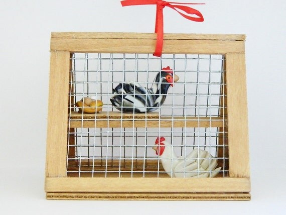 Christmas Ornament Chicken Coop Ornament Barred Rock