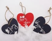 3 Chalkboard Christmas Tags Versatile Reusable Mini Chalk Boards for Gifts, Tree Ornaments, Decorations Il_170x135