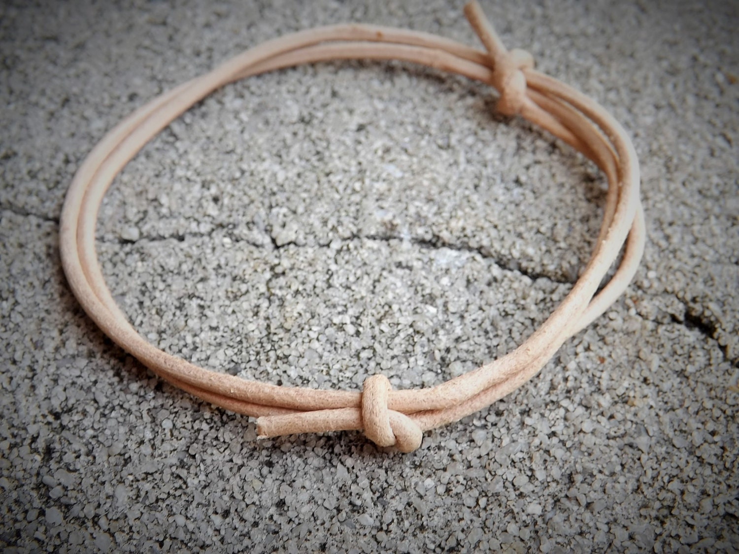 Simple Leather Sliding Knot Bracelet by on Etsy