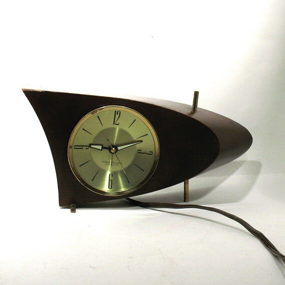 Vintage Westclox Boomerang Clock Atomic Era Clock Retro