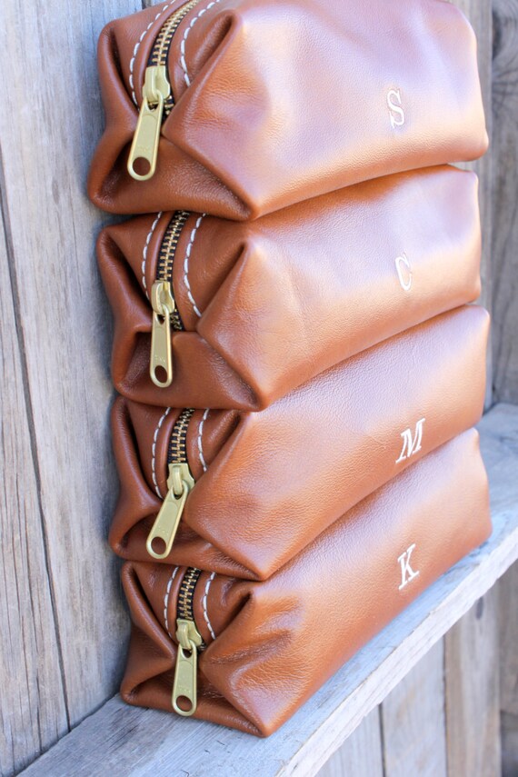 HANDMADE Mens RAZOR bag free Customization fine LEATHER goods