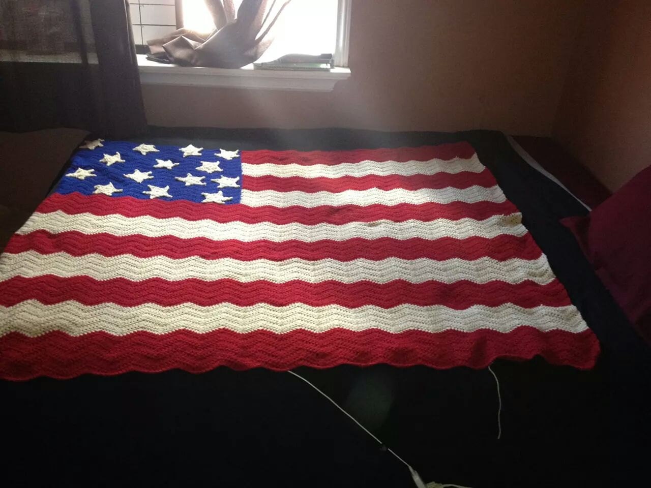 American Flag Blanket Crochet Pattern