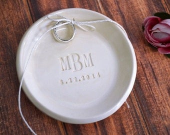 Personalized Round Monogrammed Ring Bearer Bowl - Gift Bagged & Ready to Give