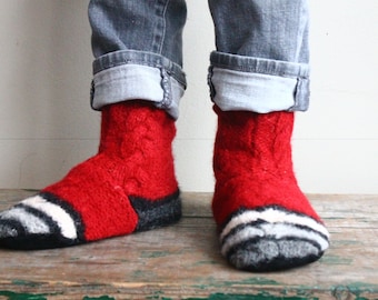 Children's Recycled Felted Wool /Slippers 12-12.5