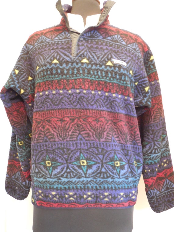 vintage Patagonia aztec T snap fleece