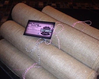 BURLAP BUNDLE of 8 Runners - 14" wide by 8 feet long Natural Burlap Table Runners - Wedding or Party - burlap runners
