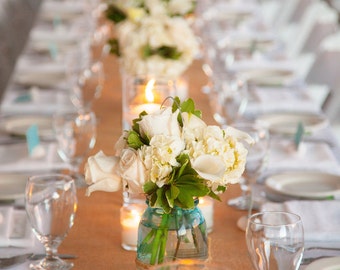 BURLAP By the ROLL - 12" wide Natural Burlap Table Runner - Wedding or Party - By the Roll or Custom Lengths