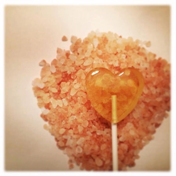6 Hard Candy Lollipops // Salted Caramel // by LeccareLollipops