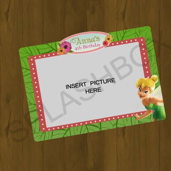 Tinkerbell Printable Photo or Picture Frame by SplashboxPrintables