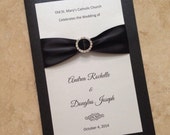 Items similar to Black tie wedding program - program booklet - printed ...