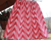 pink chevron twirly skirt spring summer girls size 4T-7 ~ TWO AVAILABLE