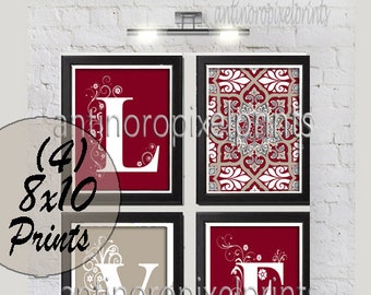 Burgundy Wall Art red grey wall art | etsy Burgundy Wall Art red grey wall art | etsy