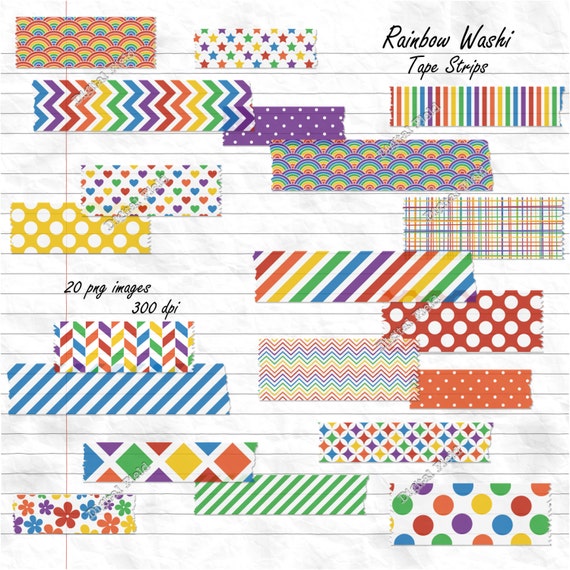 Artículos similares a Descargar digitales tiras de cinta Washi - arco