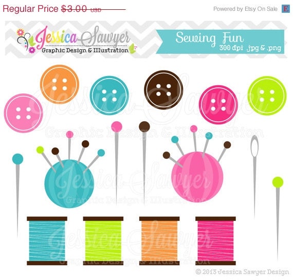 50% OFF - INSTANT DOWNLOAD, cute sewing clipart, button clip art, button graphic, for scrapbooking, logos, printables Il_570xn