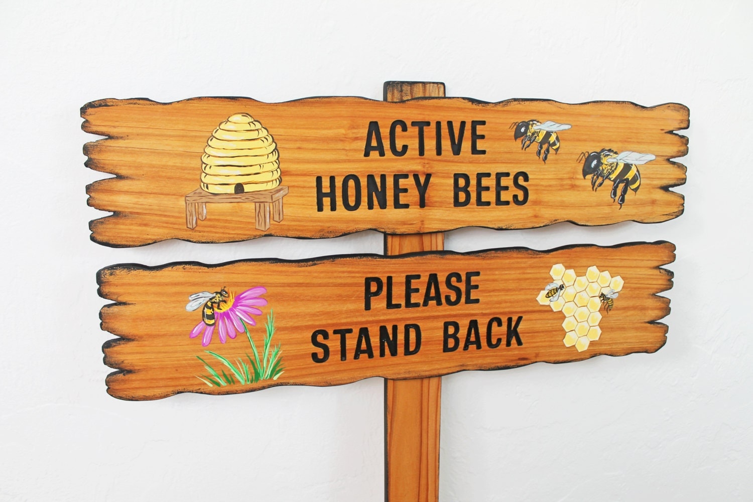 Bee Hive Sign Caution Active Bees Please Stand By