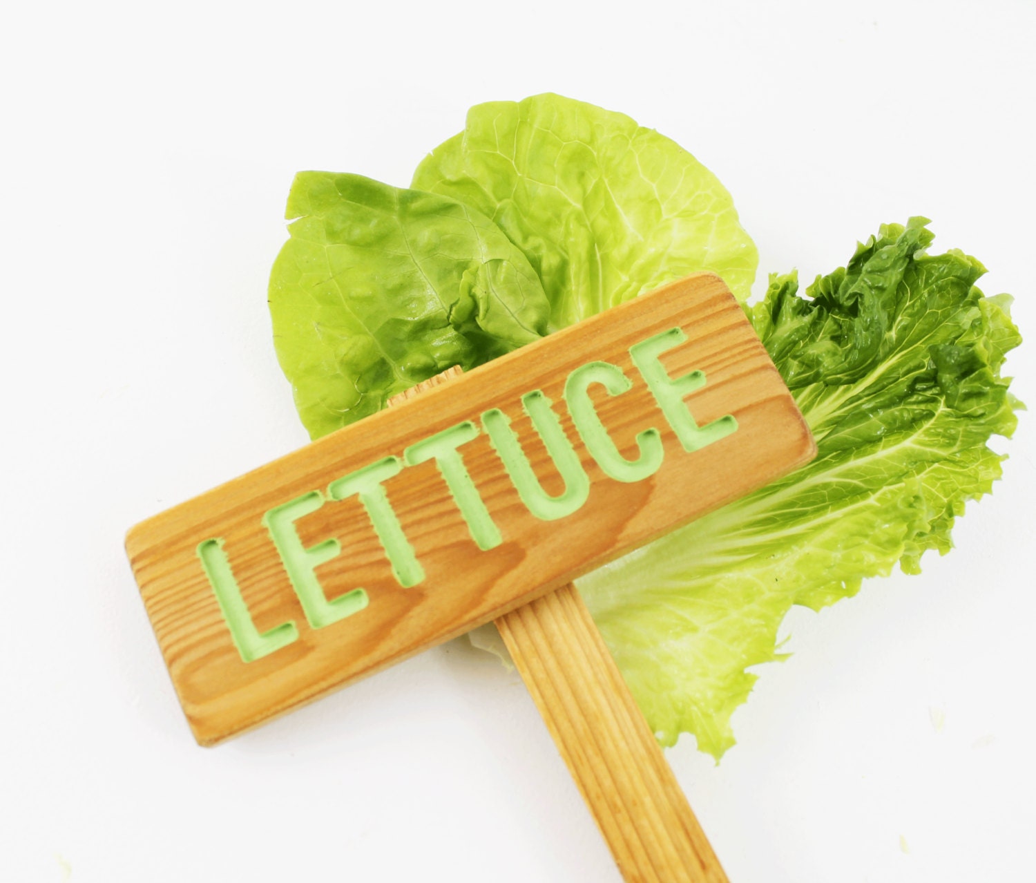 LETTUCE Garden Sign Painted & Oil Sealed Cedar Wood Hand