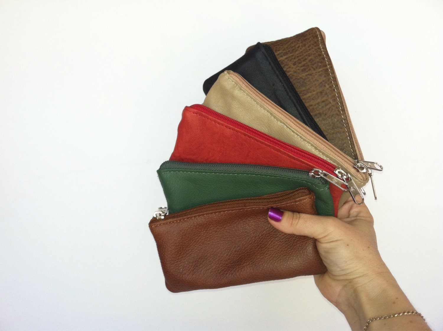 small leather toiletry bag