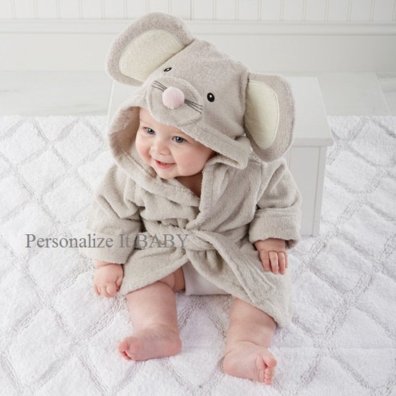 Baby bath robe perfect christmas gift hooded by PersonalizeItBABY