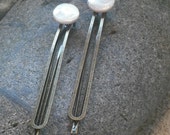 Pearl Hair Pins Decorative Cream Coin Pearls and Metallic Oval Hair Pins Large Pearl Bobby Pins