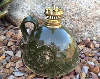 Stoneware Oil Lamp, Kerosene Lamp, Pottery Lamp, Vase, Pottery Oil Lamp, Handmade Oil Lamp