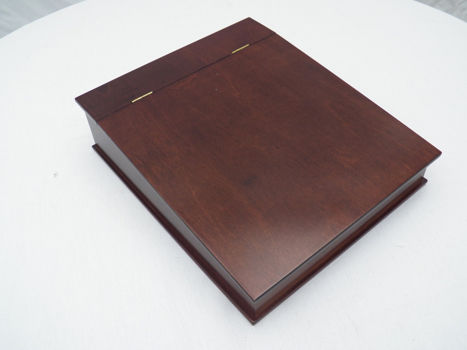 Vintage Cherry Wood Bombay Company Lap Desk with Brass Hinges