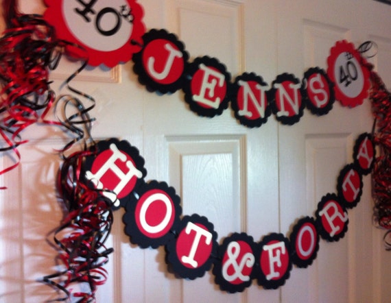 Items similar to 40th Birthday  Party  Decorations  Red Hot 