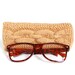 Light Brown Glasses Case. Reading Glasses Case. Eyeglasses or Sunglasses Holder. Knitted Glasses Case.