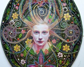 SOLD: The Spirit Of Spring, mixed media, mosaic SOLD
