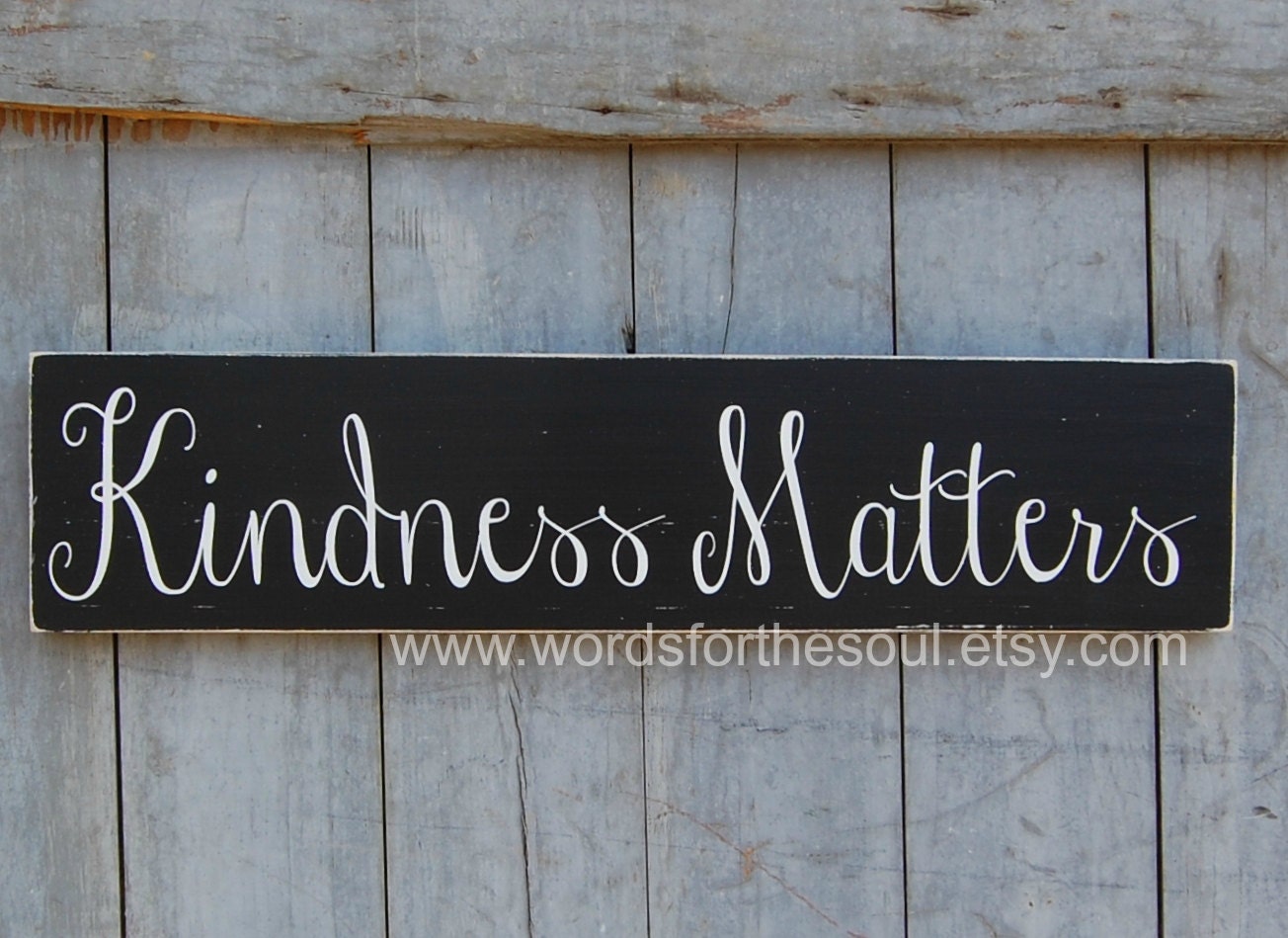 Kindness Matters Sign Inspirational Decor Wood Wall Art