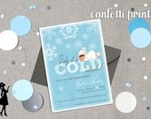 Retro Baby Shower Invitation - SNOW BABY Printable Il_170x135