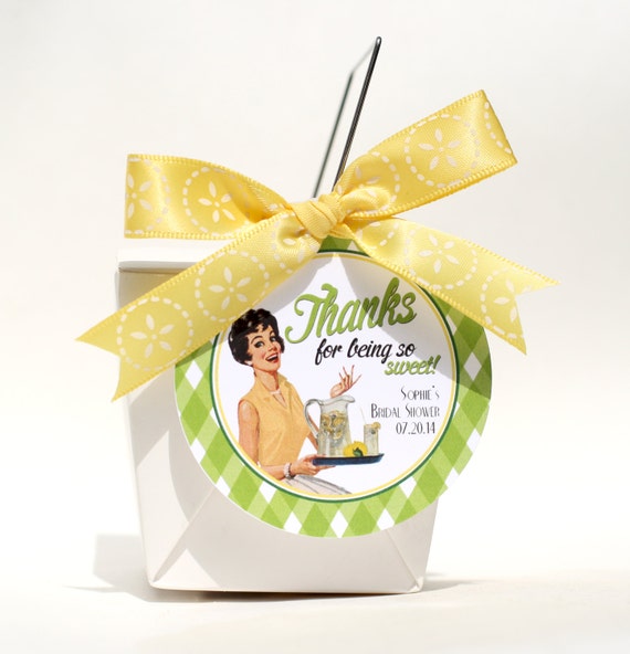 Retro Housewife Bridal Shower Favor Label / Tag - PUCKER UP Printable Il_570xn