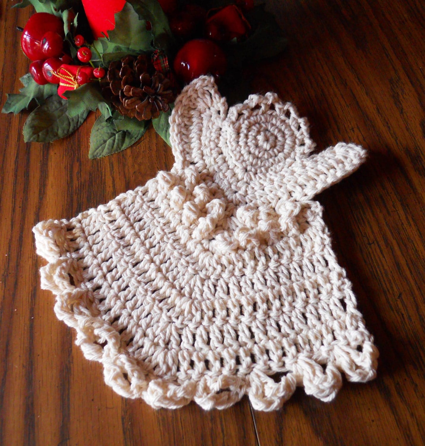 PDF DISHCLOTH PATTERN Angel Pattern Crochet by YarnGenieMysteries