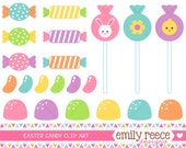 50% OFF - Easter Candy Sweets Sugar Cute Clip Art - Commercial Use - Scrapbooking Invitations Cards - Instant Download Il_170x135