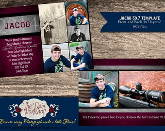 senior announcement templates for photoshop