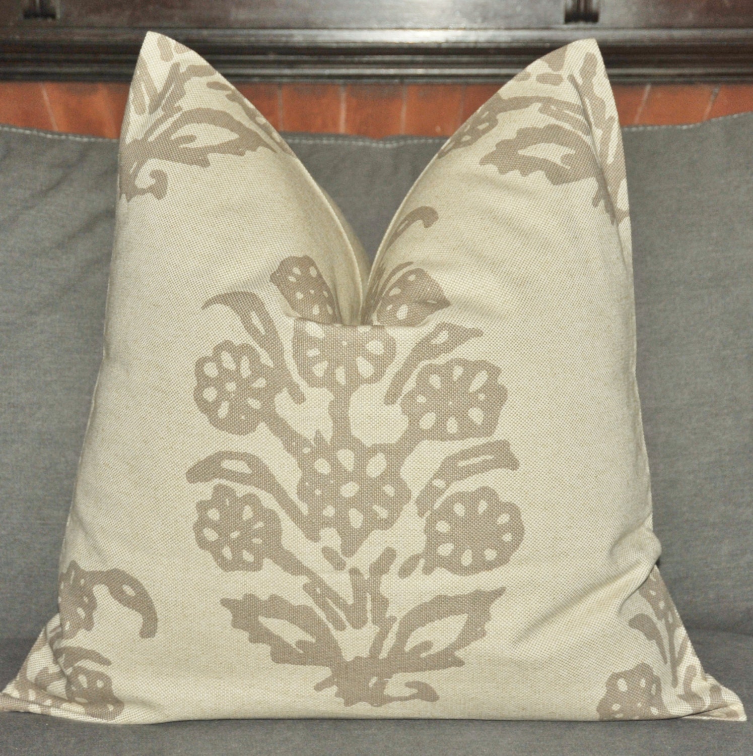Taupe Pillow Pillow Cover Decorative Pillow Throw Pillow