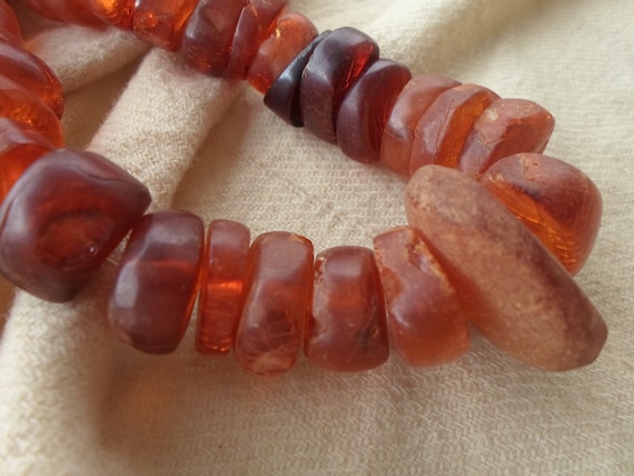 Roman old Amber Beads, about 1100 years old, 100 g